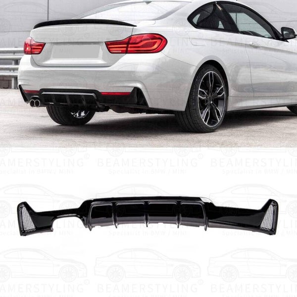 Diffuser - BMW F32 / F33 / F36 - Performance look - Hoogglans zwart