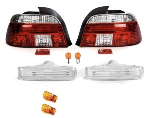 VERLICHTING SET ACHTERLICHTEN + ZIJ-KNIPPERS FACELIFT LOOK BMW 5 SERIE E39