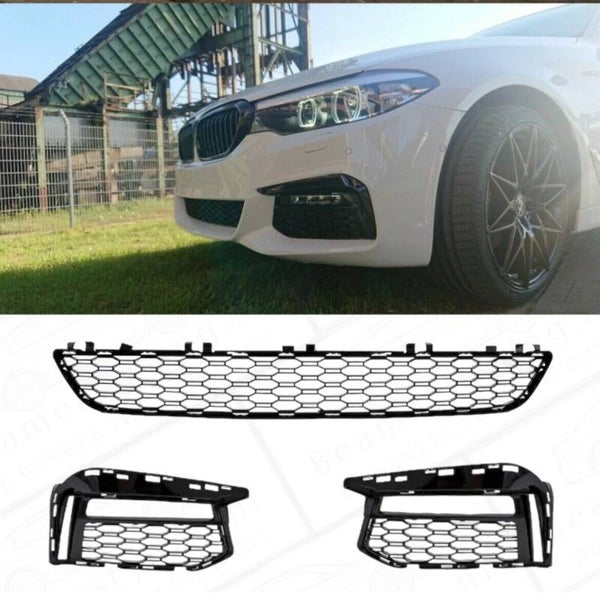 Bumper Grillen Zonder ACC - BMW G30 / G31 - Voor M pakket | 17-20