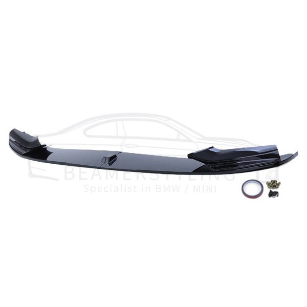 Front lip - BMW F10 / F11 - M Performance look - Hoogglans zwart - 2-delig