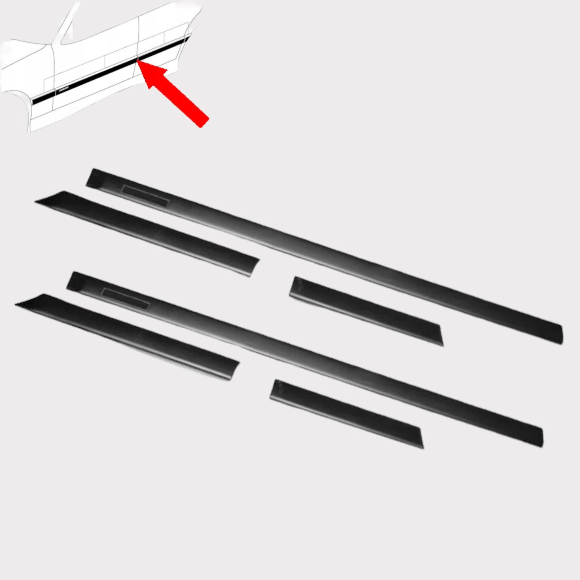 Deurlijsten - BMW E36 Coupé/Cabrio - M3 look - Inclusief emblemen | 90-99