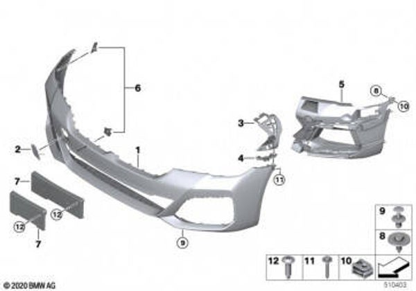 M Pakket Voorbumper - BMW G30 / G31 LCI - PDC + PMA | Origineel BMW