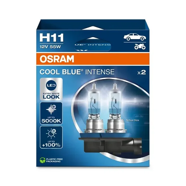 Osram Cool Blue Intense NextGen Halogeen lampen - H11 - 12V/55W - set à 2 stuks