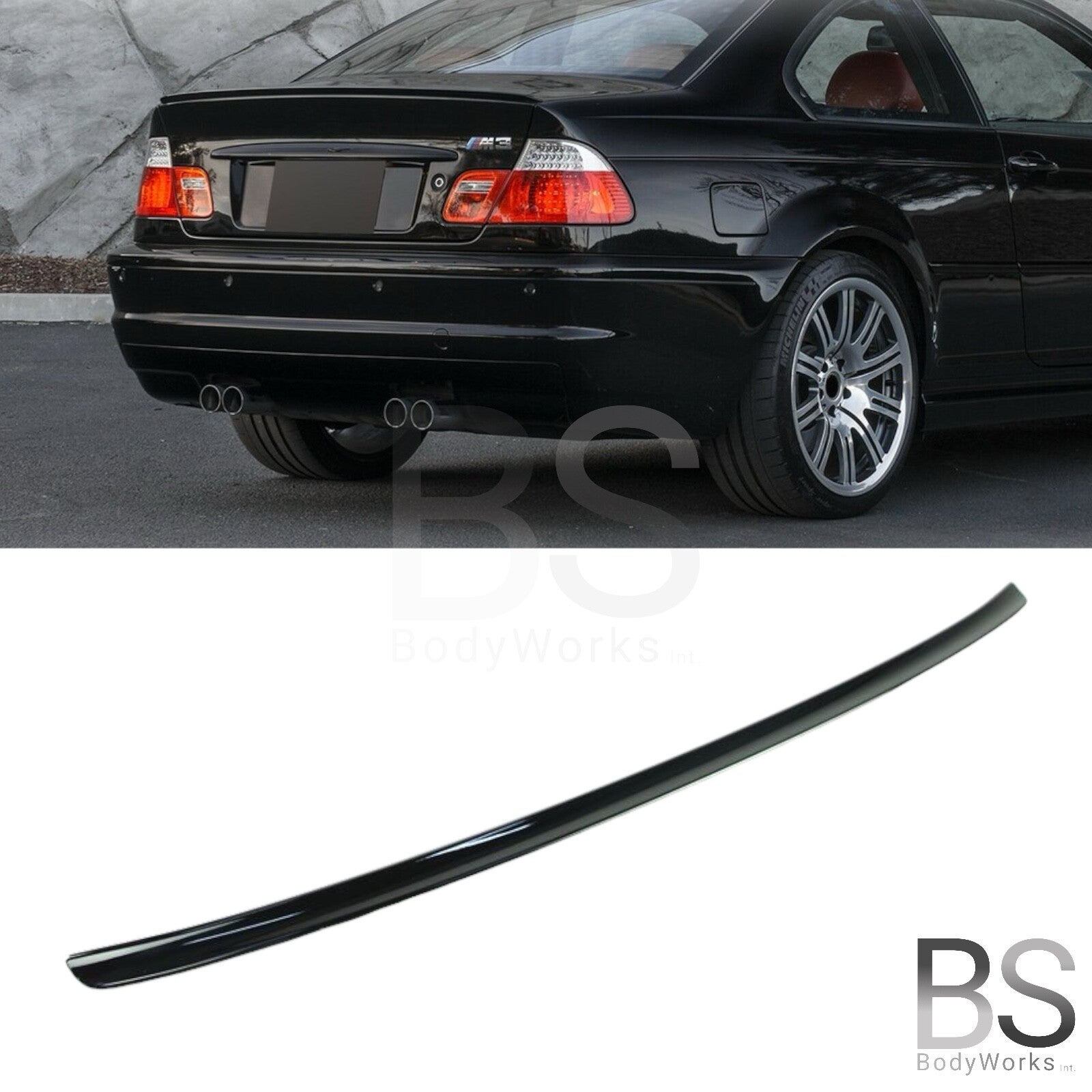 Spoiler lip - BMW 3 Serie E46 Coupé - Hoogglans zwart | 99-06