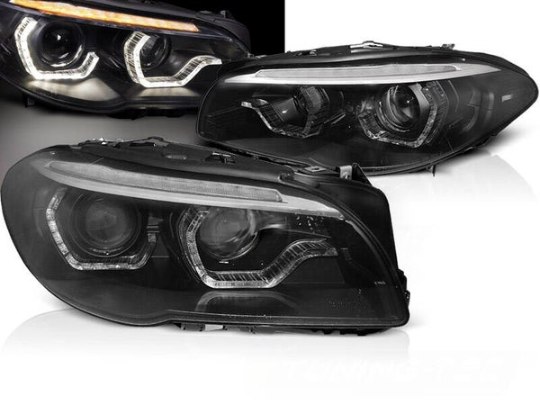 Xenon Koplampen - BMW 5 Serie F10LCI / F11LCI - DRL Angel Eyes | 2013-2017