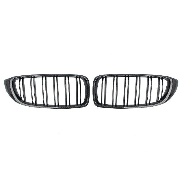 Nieren - BMW F32 / F33 / F36 - Zwart / Carbon - dubbele spijlen