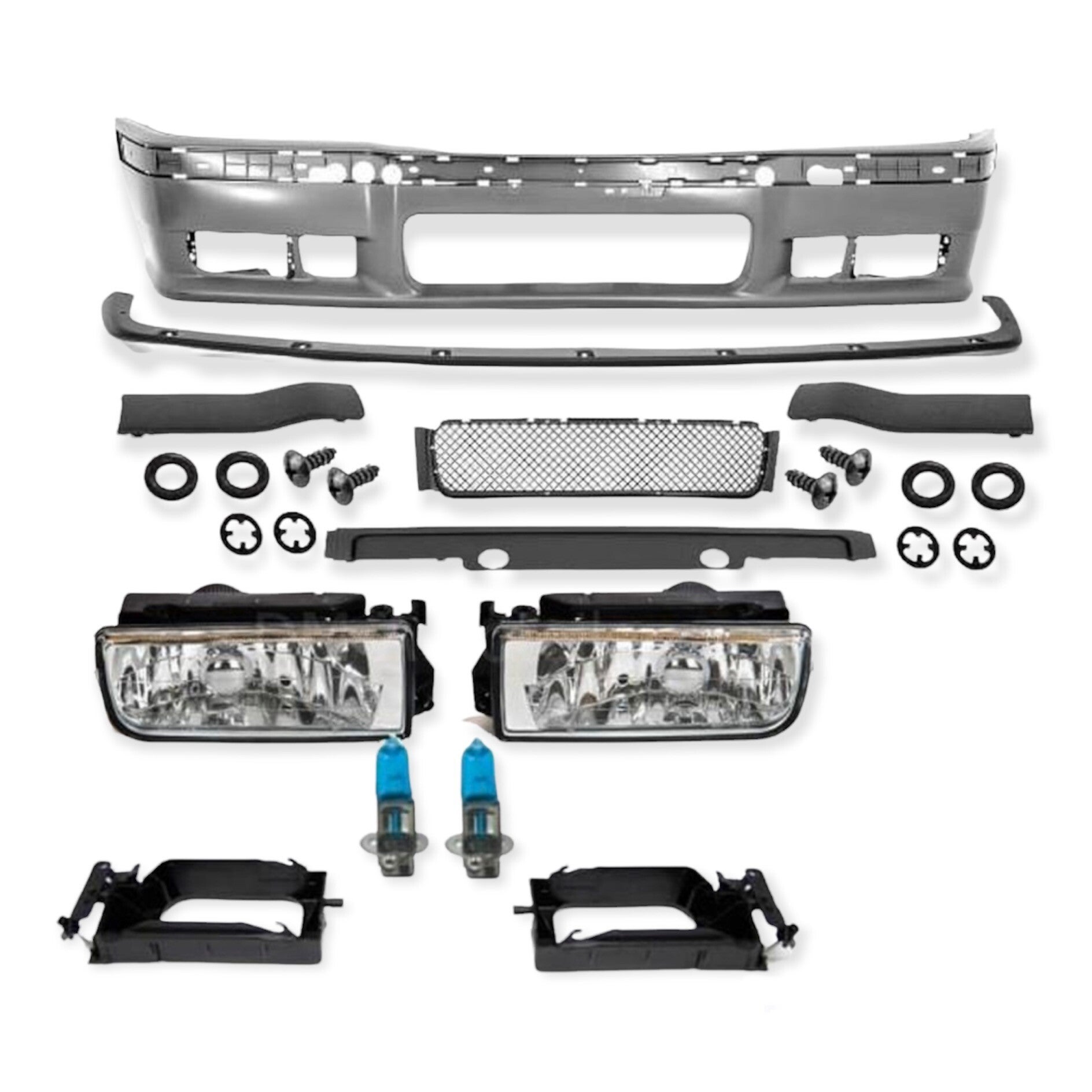 BMW 3 SERIE M TECH LOOK VOORBUMPER COMPLEET INCLUSIEF MISTLAMPEN E36