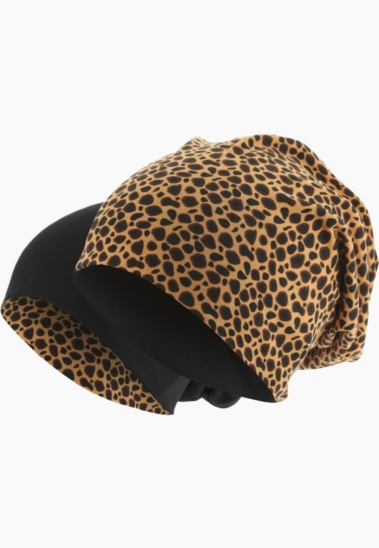 16027 MasterDis beanie muts printed cheetha black one size
