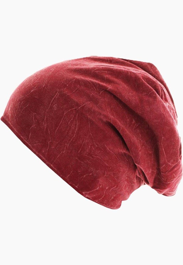 17082 MasterDis beanie muts stonewashed maroon