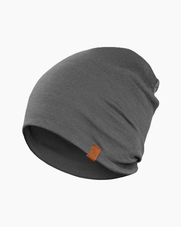 19785 M Menique beanie muts merinowol dark grey