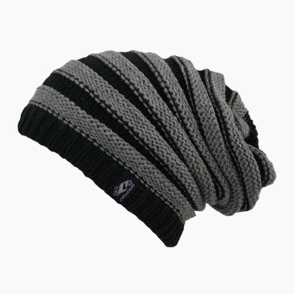 19838 CH Chillouts beanie muts Brian striped zwart grijs