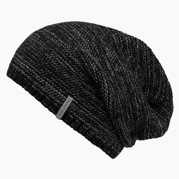 19854 CH Chillouts beanie muts Keith zwart gemeleerd