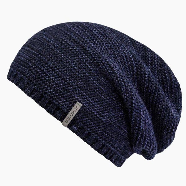 19856 CH Chillouts beanie muts Keith navy gemeleerd
