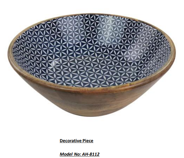 Dizzy Grey Fog - Mago and Hand Decorated  Serving Bowl