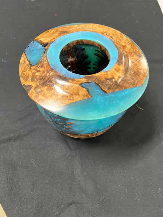 Blue Hollow Form - Vase or Vessel for those special FLOWERS you have