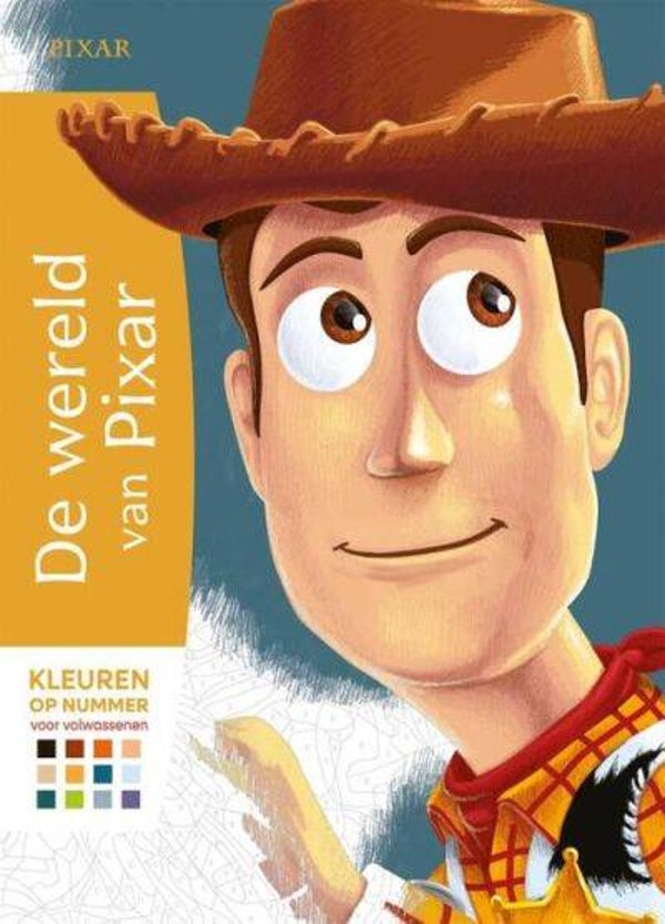 Kleuren op nummer Disney Pixar
