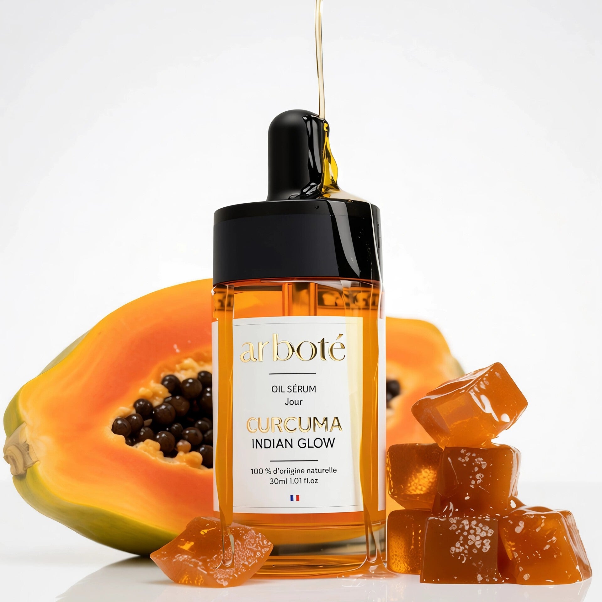 Sérum Huile Jour au Curcuma – Éclat Naturel et Peau Sensible