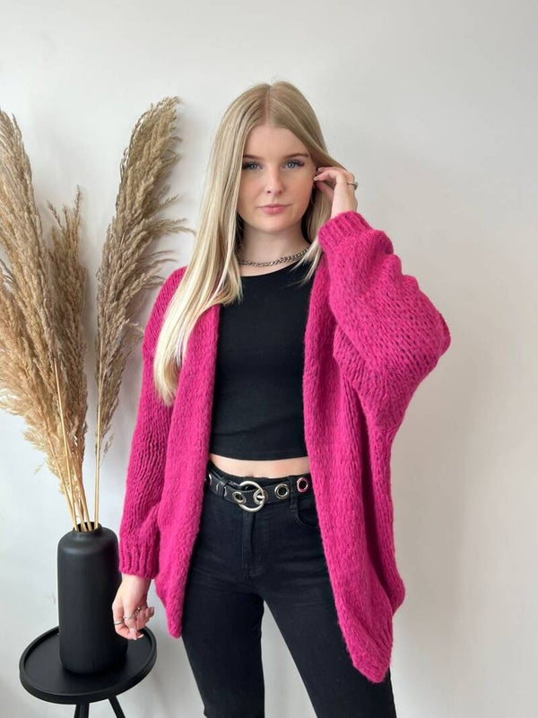 Get Cosy Cardigan - Berry