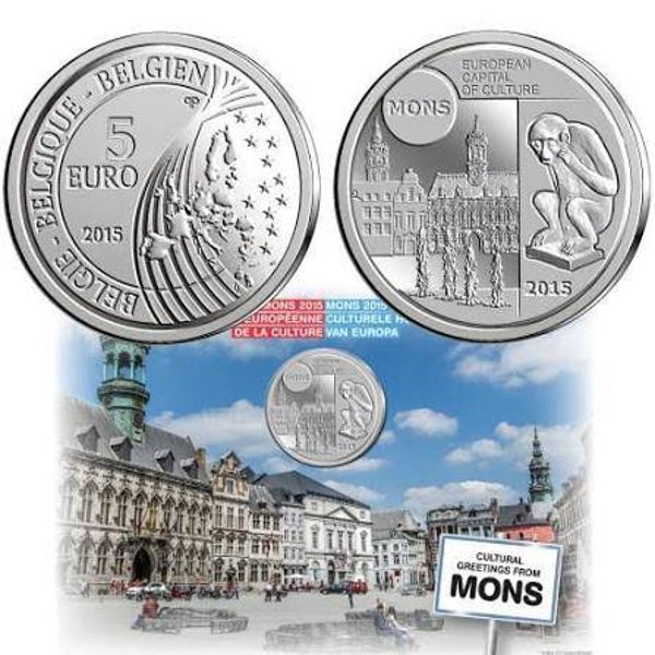 Pièce commémorative. Mons, capitale européenne de la culture en 2015