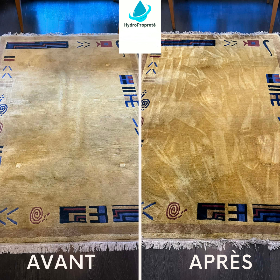 Avant après nettoyage tapis HydroProprete