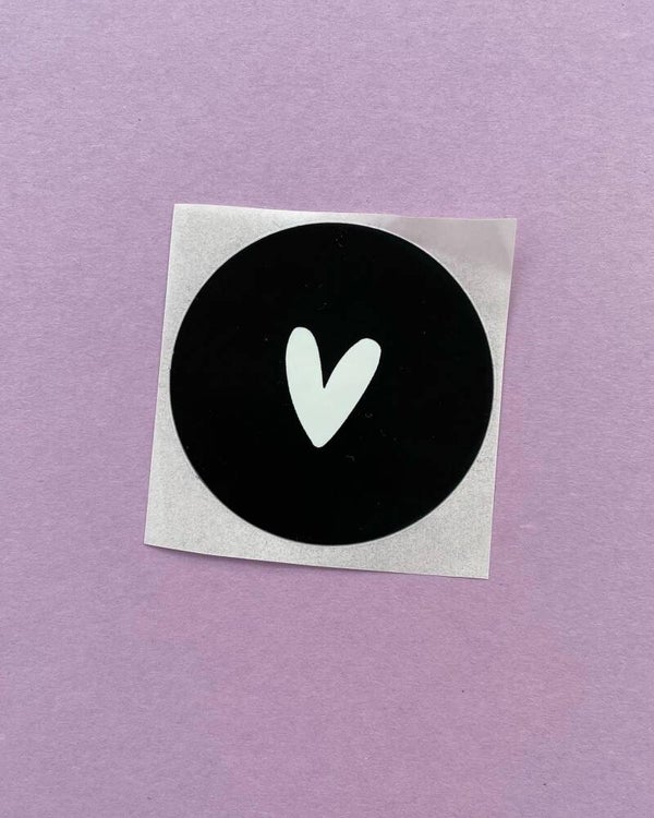 zwarte hartjes stickers