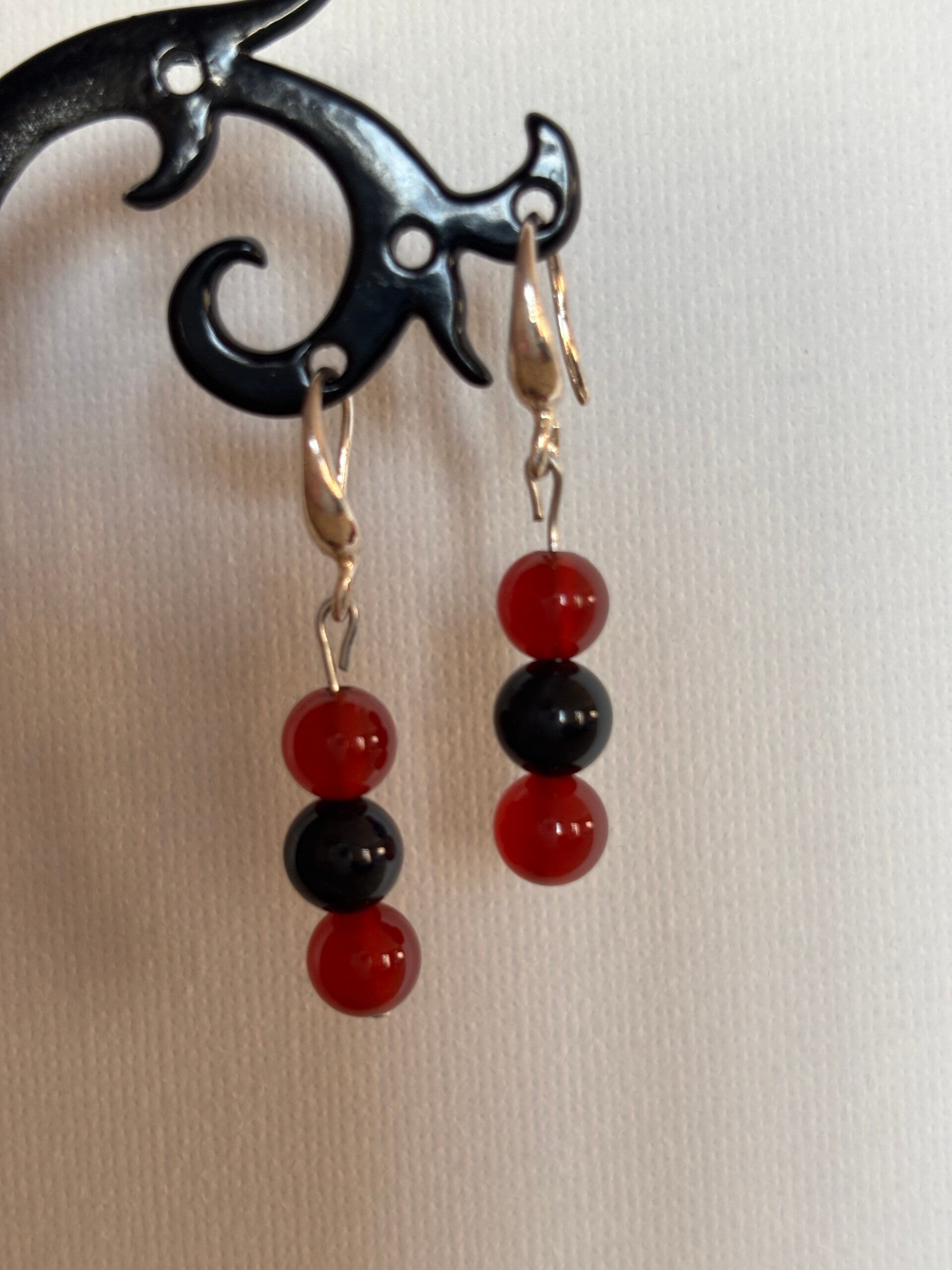 Cornaline A et Quartz fumé A  (6mm)