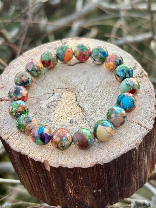 Jaspe Impérial (ou jaspe polychrome) en 10mm