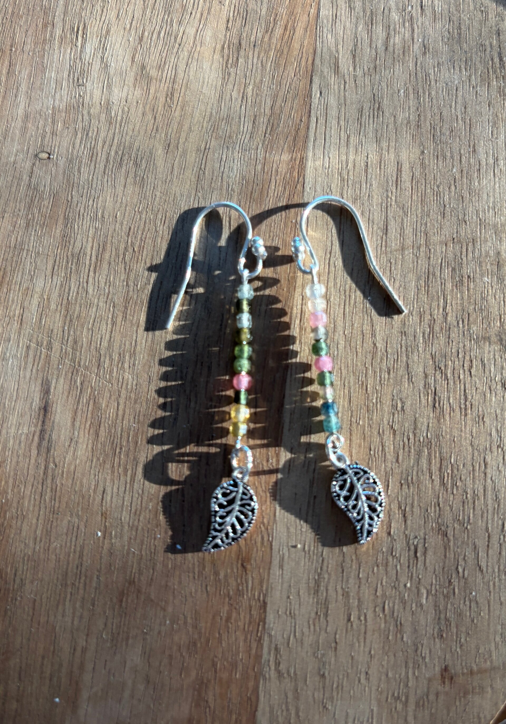 Tourmaline multicolore (2mm) et Argent 925