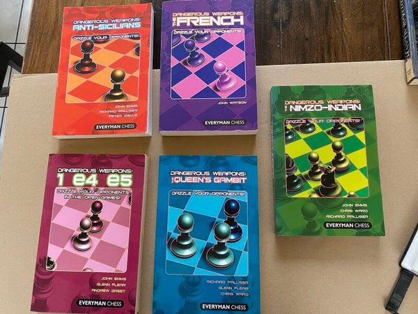 5 Schaak-Handboeken - Everyman Chess - Dangerous Weapons