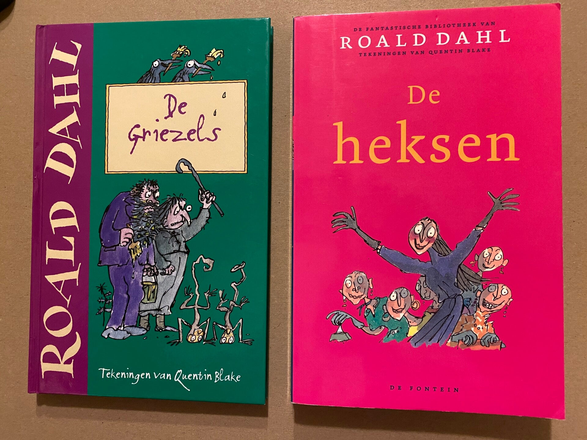 2 Boeken Roald Dahl - De Heksen / De Griezels - in nieuwstaat