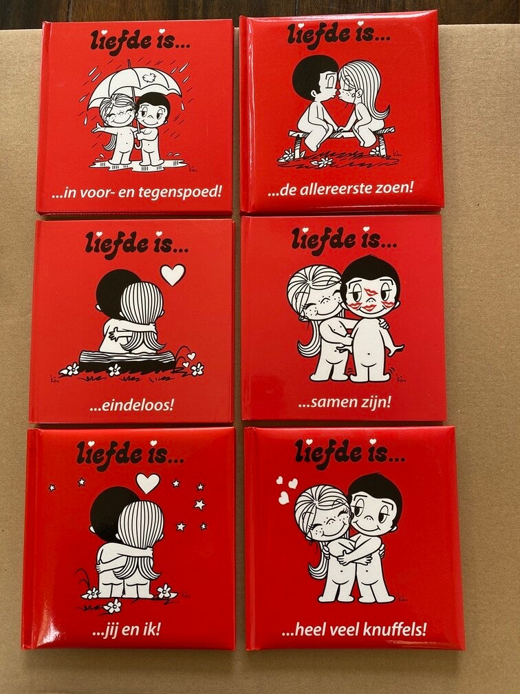 6 Cartoon-Geschenkboekjes - Liefde is ...... - NIEUW