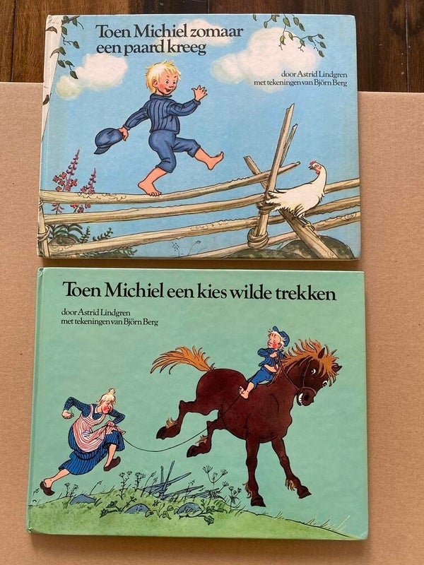 Astrid Lindgren 2x Oblong Hardcover Prentenboeken Michiel
