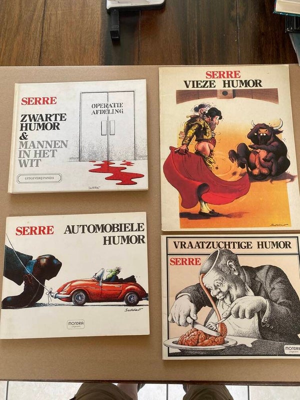 4 Boekjes - De Cartoons van Serre - o.a. Vieze Humor