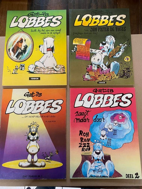 4 Albums - Gotlib - serie Lobbes - in goede, gave staat