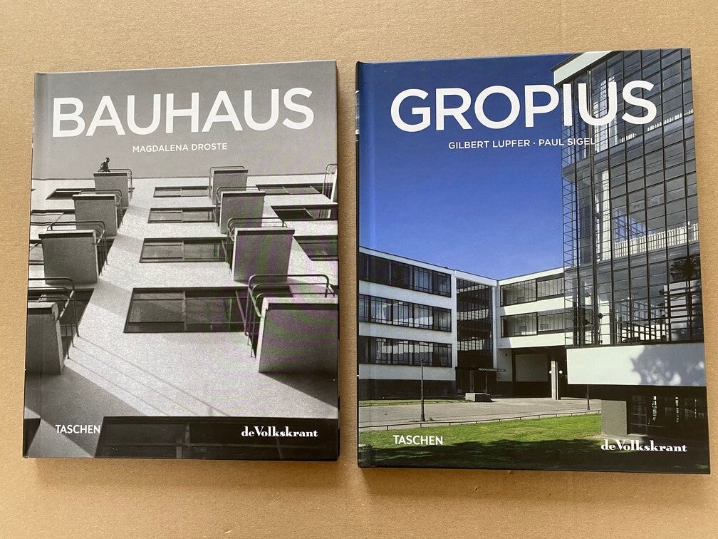 2 Boeken Architectuur en Design - Bauhaus - Gropius NIEUW