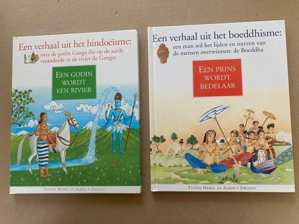 Kinderboeken 1x Hindoeïsme - Ganga - 1x Boeddhisme - Boeddha