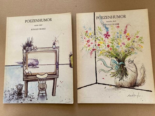 Roland Searle - Poezenhumor 1 en 2 Cartoons en strips NIEUW