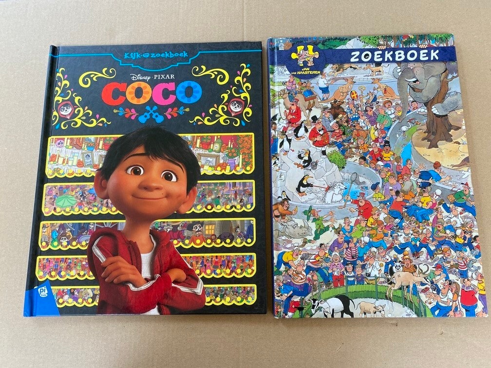 2 Kijk- en Zoekboeken - Jan van Haasteren - Disney Coco