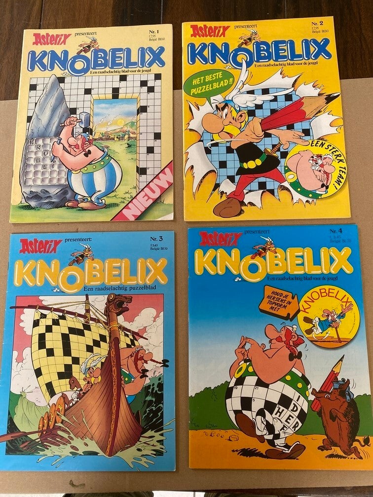 Puzzelblad Asterix en Obelix - Knobelix 1 T/M 4 - niet gebruikt