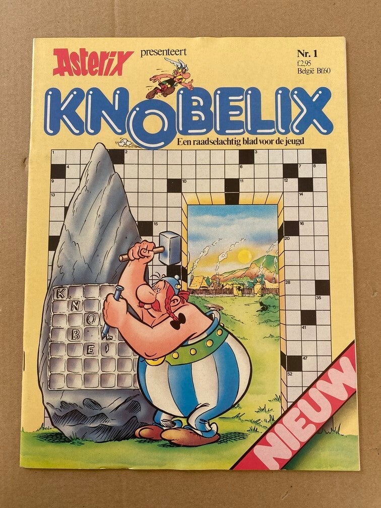 Puzzelblad Asterix en Obelix - Knobelix nr 1 - niet gebruikt