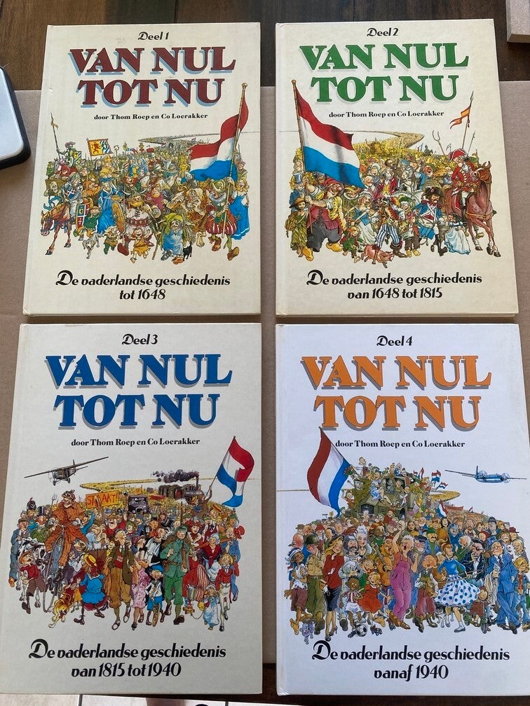 De Vaderlandse Geschiedenis in Stripvorm - Hardcover dl. 1 t/m 4