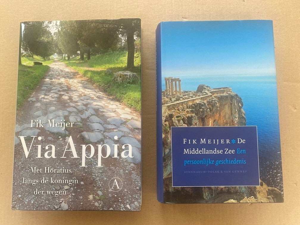 Fik Meijer - 2 Hardcovers - Oudheid - Via Appia - Middellandse Zee