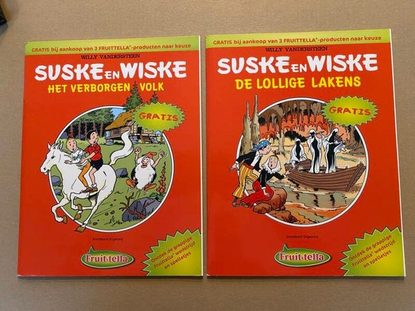 2 Reclame Uitgaven Suske en Wiske - Fruit-Tella - 2-Talig NIEUW
