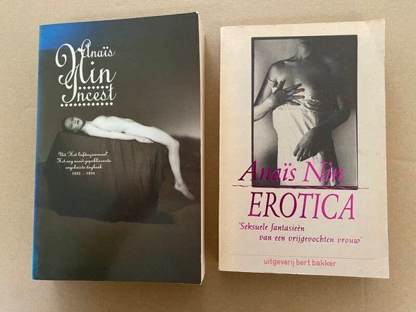 Erotiek - 2 Boeken Anaïs Nin - Erotica - Incest - vrij zeldzaam