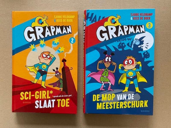 2 Grapman Boeken - Superhelden - Humor - Spanning - Tekeningen