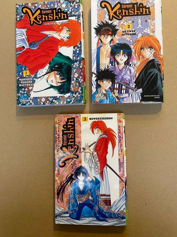 Manga - Rurouni Kenshin - delen 1 / 2 / 3 Nederlandstalig Nieuwstaat