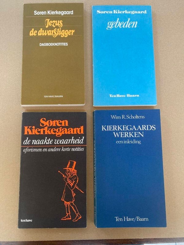 4 Boeken Kierkegaard in één koop - in zeer goede staat