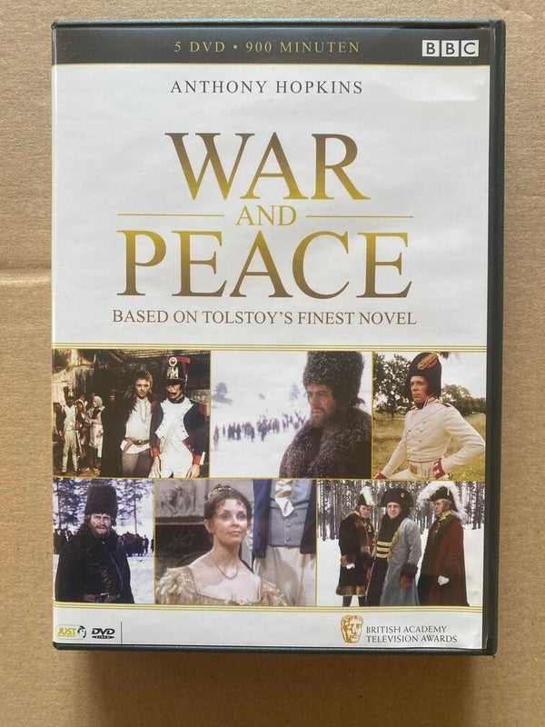 BBC- Miniserie War and Peace Anthony Hopkins 900 min. nieuwstaat