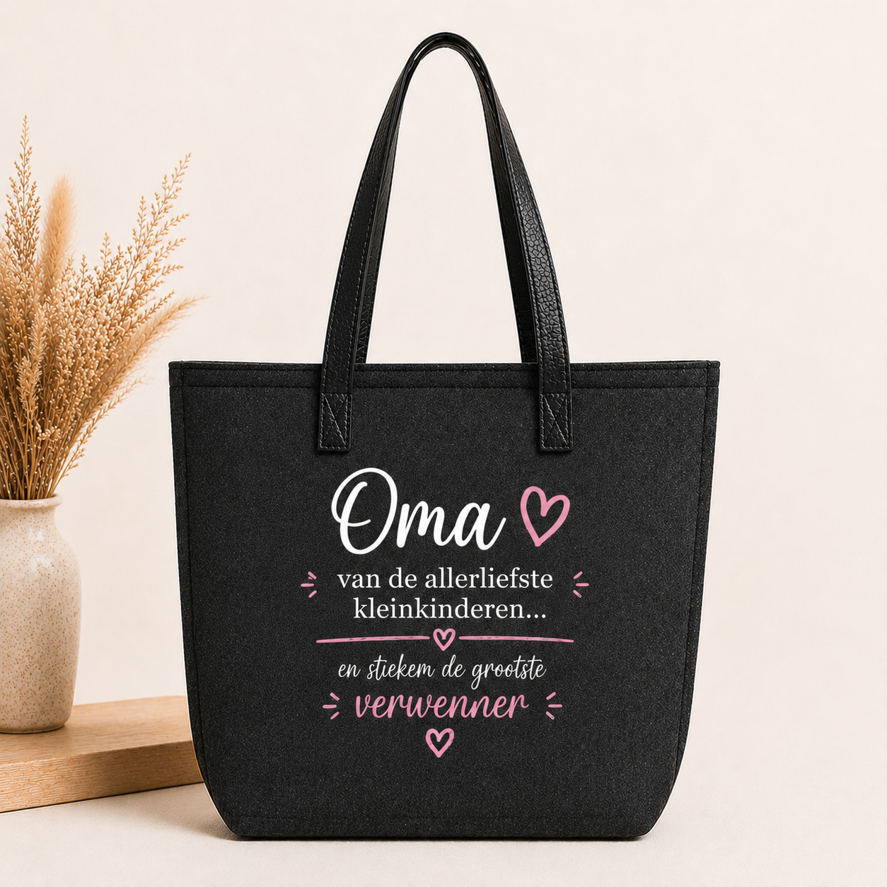Vilten Shopper Oma – Een Lief Cadeau voor de Allerliefste Oma