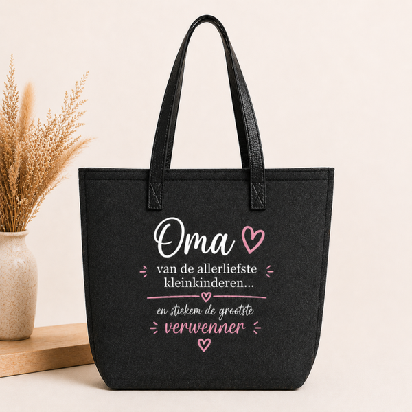 Vilten Shopper Oma – Een Lief Cadeau voor de Allerliefste Oma